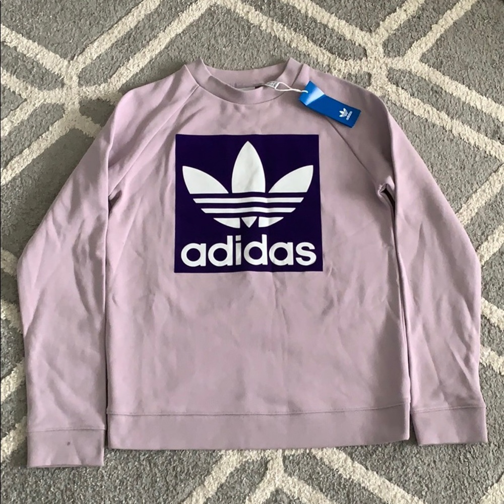 Adidas purples crewneck
